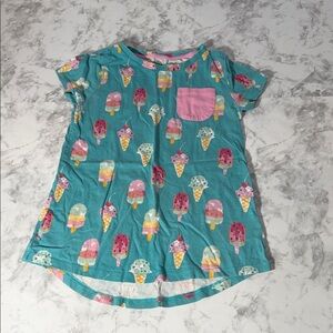 Spotted Zebra Ice Cream Print Kids Tee Shirt Size M/8